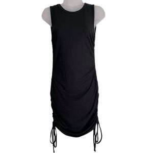 NWT Black Mini Dress With Adjustable Cinched Sides With Ties Size Small